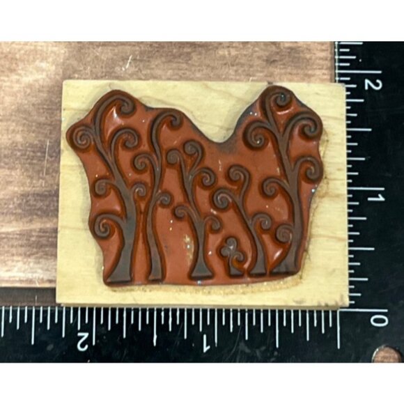 RARE A MUSE 7-4093F SEAWEED WOOD MOUNTED RUBBER STAMP AQUATIC PLANT - Picture 4 of 4